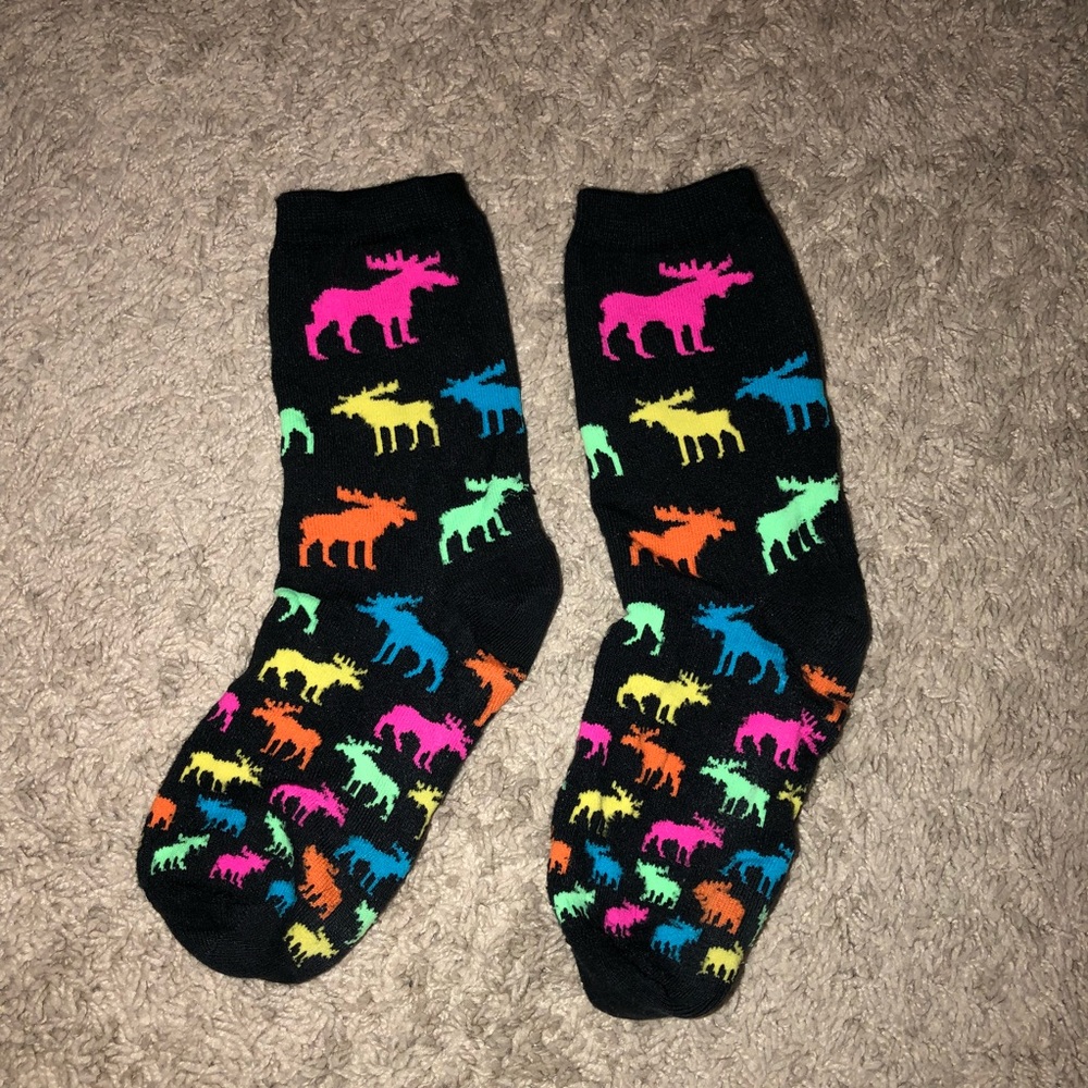 Rainbow moose socks